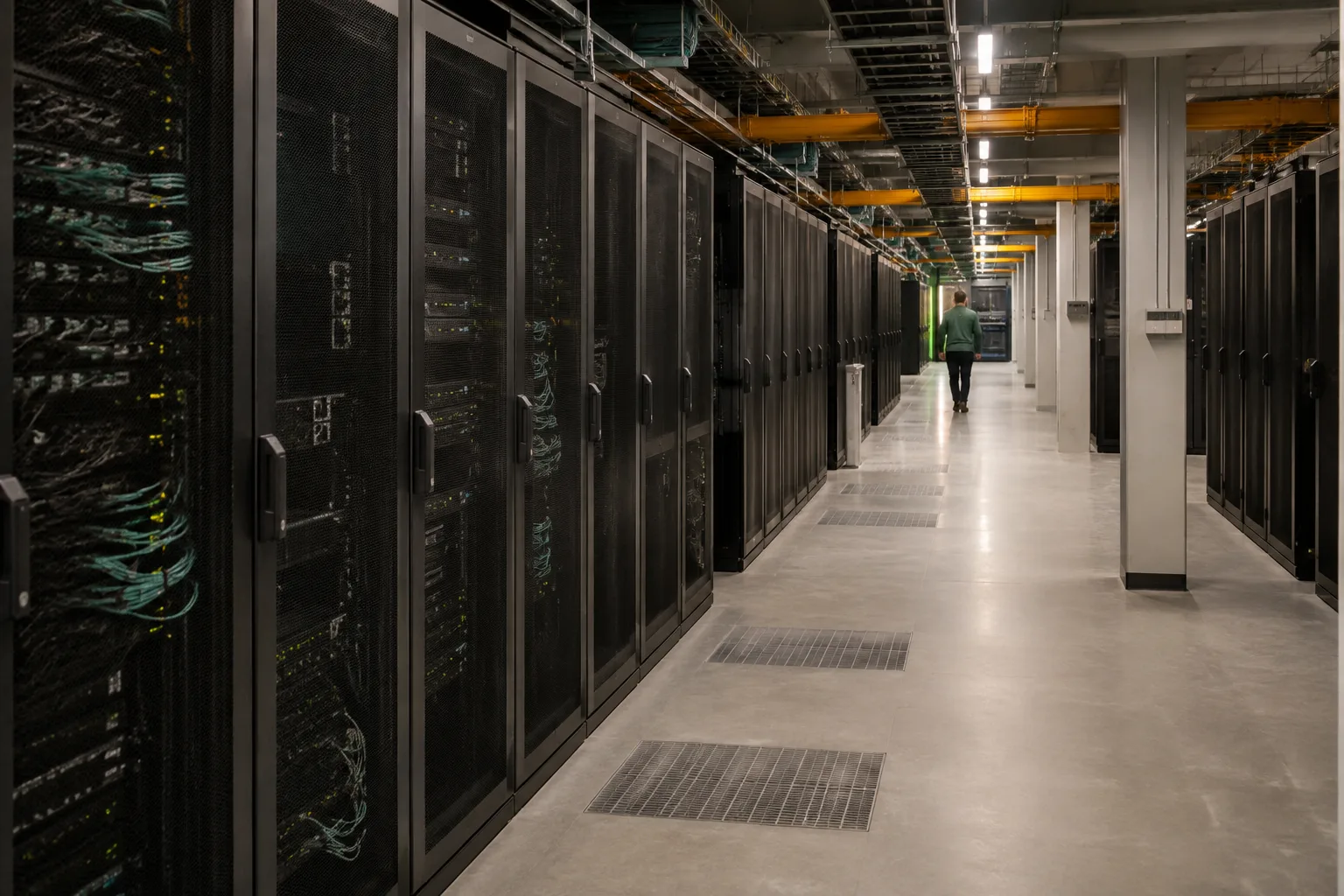 SleekVPS global data center network aisle
