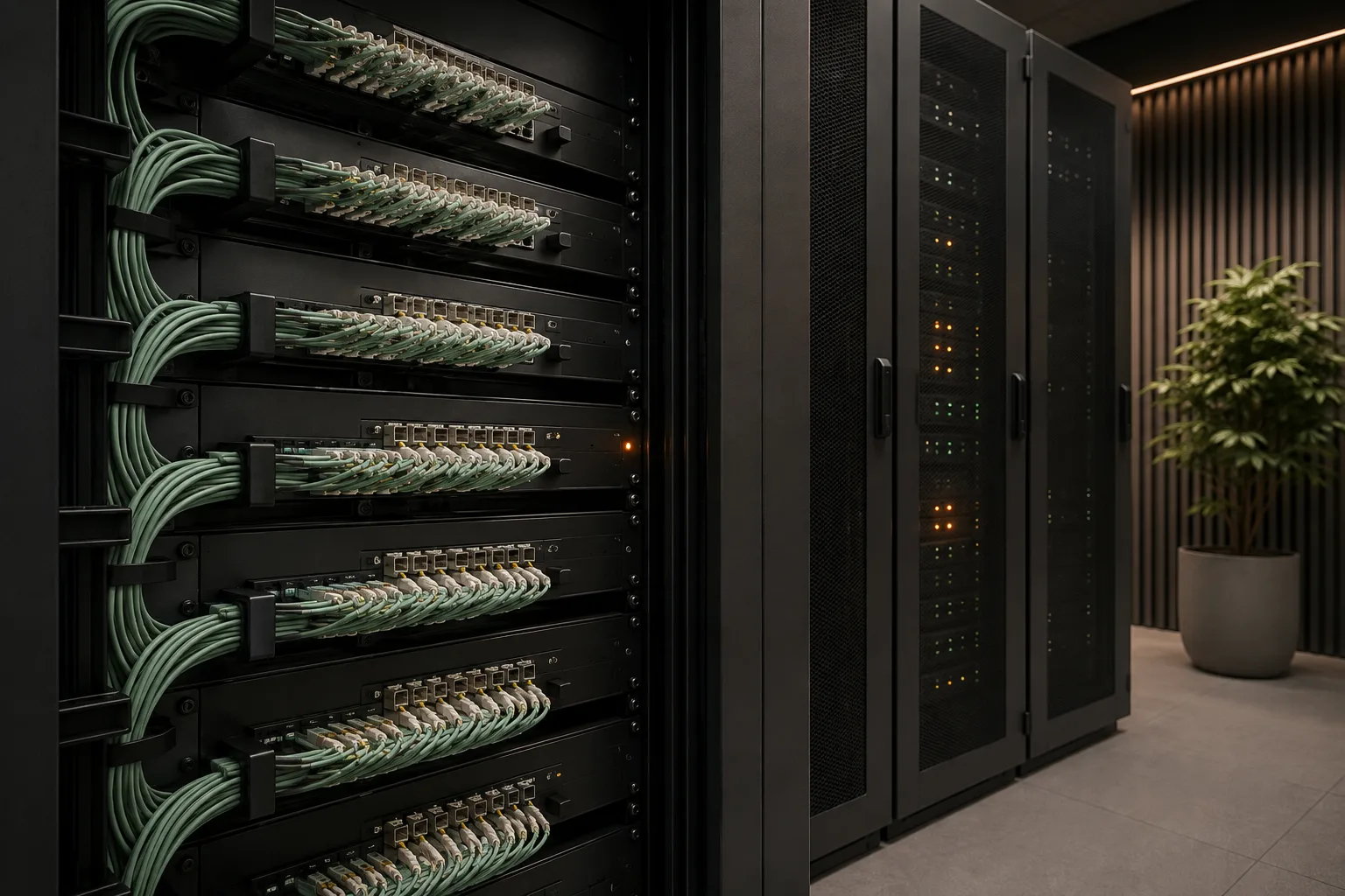 SleekVPS organized secure network racks